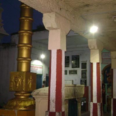 Solar Lights Illuminating The Kovil Prakaram