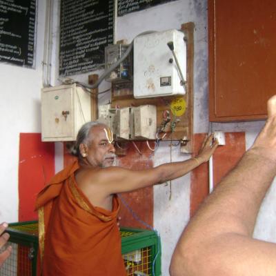 Swamigal Inaugurating The Solar Lights Amidst Nadaswara Innisa