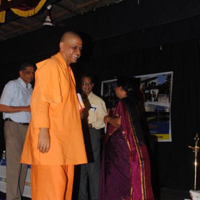 Swamiji Leaving The Dais On Conclusion Of The Function