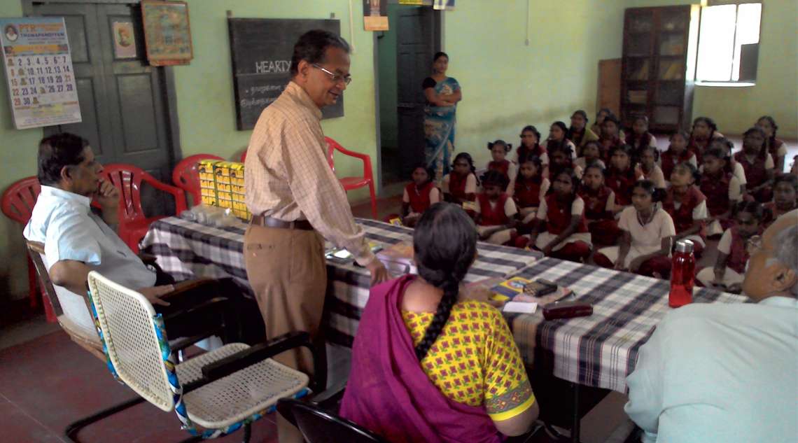 Solar lighting in rural school