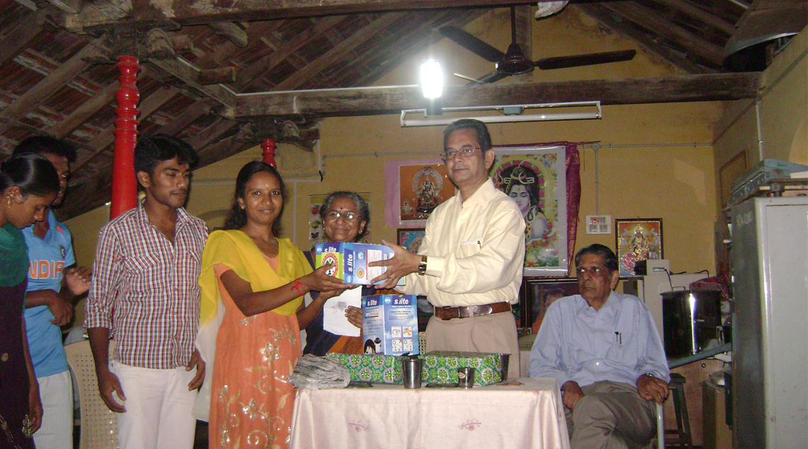 Solar lighting in rural school