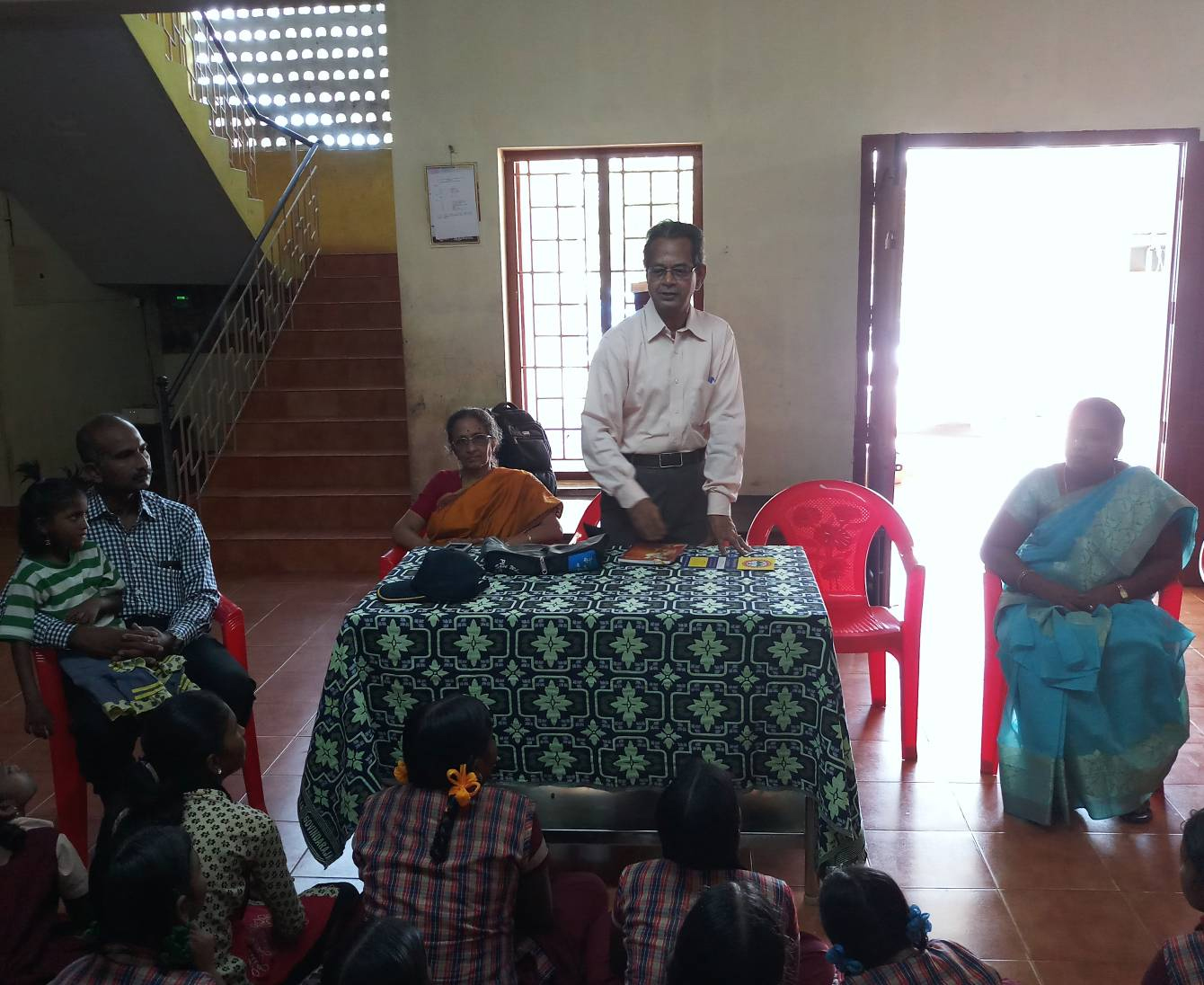 Students benefiting from solar lighting