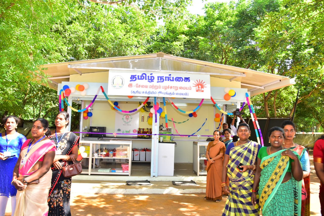 Community members at Lok Seva Kendra